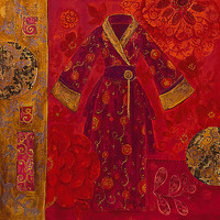100cm x 100cm Précieux Kimono von Pillault, Loetitia