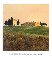 45cm x 50cm Evening Light, Tuscany von CARMEL,ELIZABET