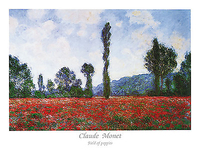 80cm x 60cm Field of Poppies von MONET,CLAUDE