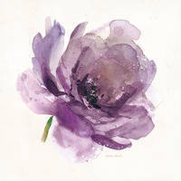 100cm x 100cm Watery Plum Bloom 1 von Sandra Smith