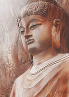 100cm x 140cm Buddha III von Brita Seifert