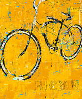 83cm x 100cm Gold Bike von Daryl Thetford