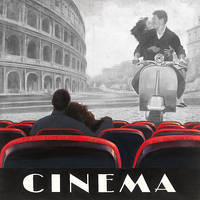100cm x 100cm Cinema Roma von Marco Fabiano