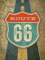 75cm x 100cm Route 66 von Renee Pulve
