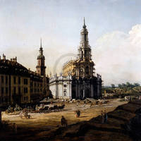 25cm x 25cm Dresden vom Elbufer              von Canaletto