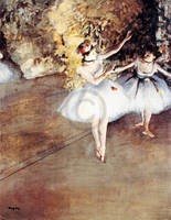 61cm x 78cm Zwei Tänzerinnen auf der Bühne   von Edgar Degas