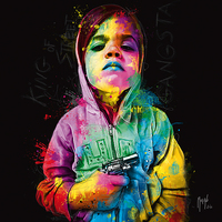 30cm x 30cm Gangsta Child, King of Street von Patrice Murciano