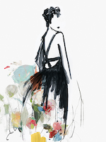 75cm x 100cm Fashion Flowers II von Aimee Wilson