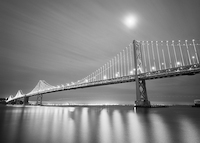 140cm x 100cm San Francisco Bay Bridge von Dave Butcher