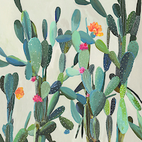 100cm x 100cm Cactus Garden von Aimee Wilson