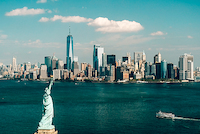 90cm x 60cm New York Statue of Liberty von Sandrine Mulas