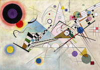 10cm x 7cm Komposition 8 von Wassilly Kandinsky