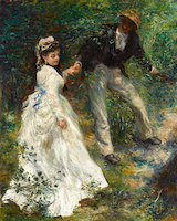 8cm x 10cm Der Spaziergang von Pierre Auguste Renoir