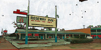 150cm x 75cm Roseway Inn #2 von Olukman,Ayline