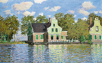 152cm x 95cm Häuser am Wasser (Zaandam) von Monet,Claude