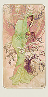 50cm x 100cm Winter 1896 von Mucha,Alfons