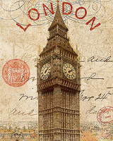 80cm x 100cm Letter from London von Wild Apple Portfolio, 