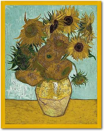 Vase mit Sonnenblumen von VAN GOGH