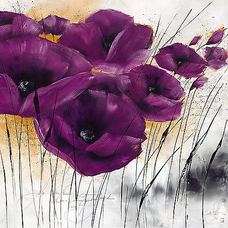 Pavot violet IV von Isabelle Zacher-Finet