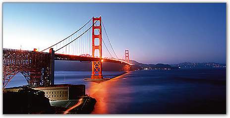 Golden Gate Night von Anne Valverde