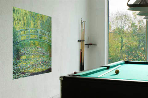 Seerosenteich und japanische Brücke von Monet,Claude