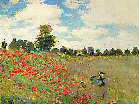 Mohnfeld bei Argenteuil von Monet,Claude
