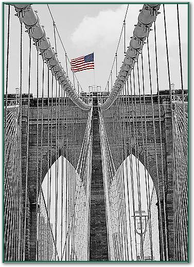 Brooklyn Bridge Tower and Cables #2 von Butcher, Dave