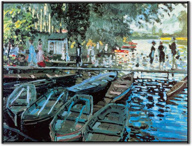 Bathers at la Grenouillers       von Claude Monet