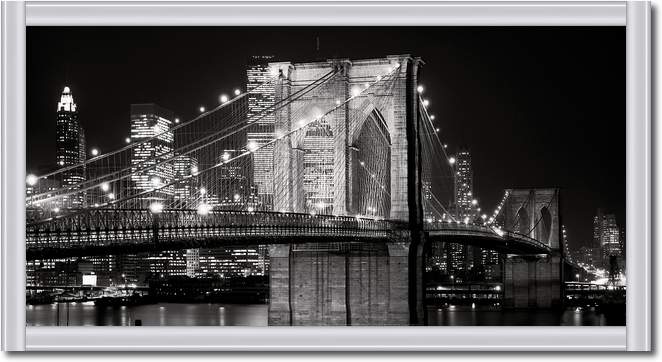 Brooklyn Bridge at Night, 1982   von Jet Love