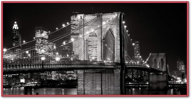 Brooklyn Bridge at Night         von Alan Blaustein