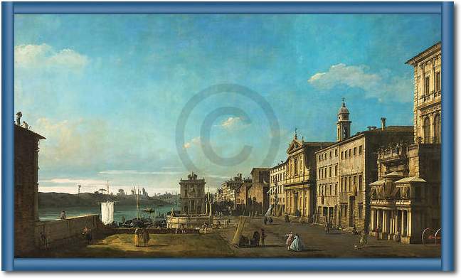 Ansicht der Via Ripetta in Rom   von Canaletto