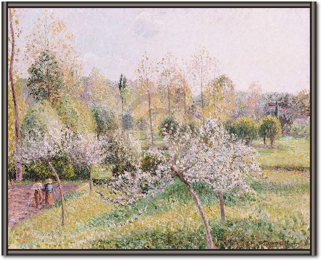 Blühende Apfelbäume in Eragny    von Camille Pissarro
