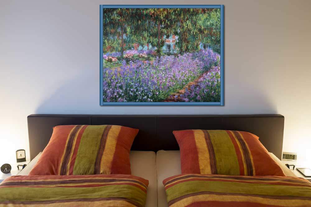 Blühende Iris in Monets Garten   von Claude Monet