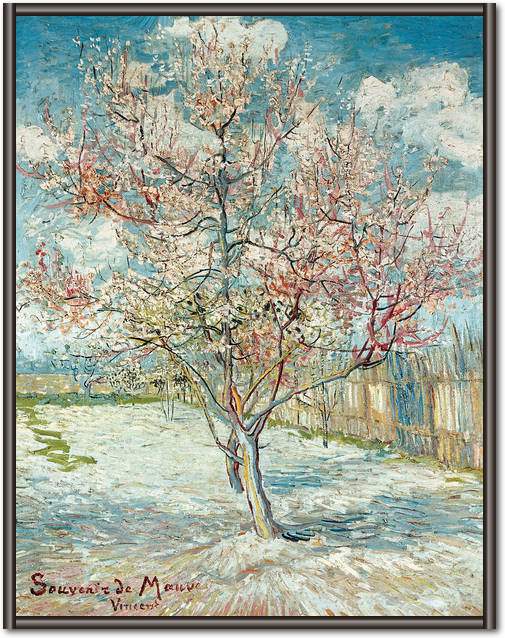 Blühende Pfirsichbäume           von Vincent Van Gogh