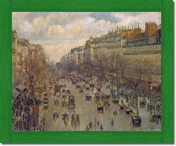 Der Boulevard Montmatre in Paris von Camille Pissarro