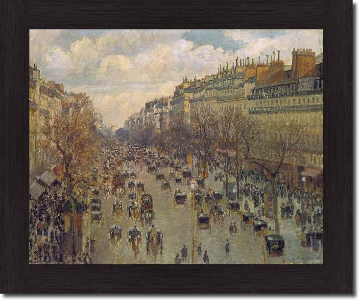 Der Boulevard Montmatre in Paris von Camille Pissarro