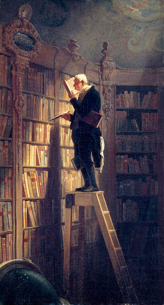 Der Bücherwurm                   von Carl Spitzweg