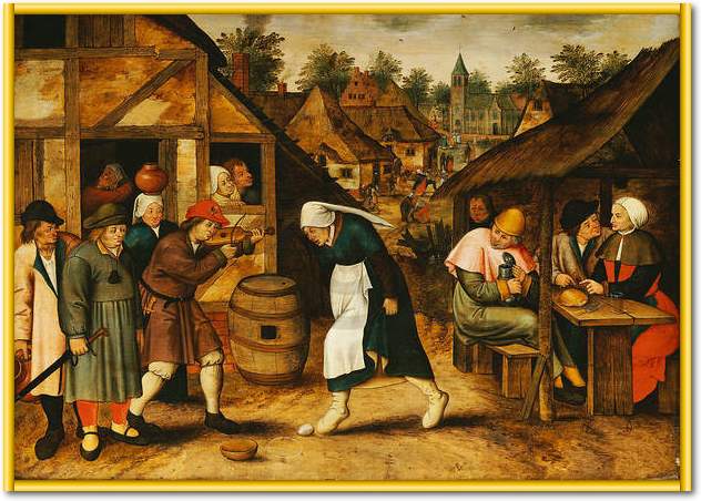 Der Eiertanz                     von Pieter III Brueghel