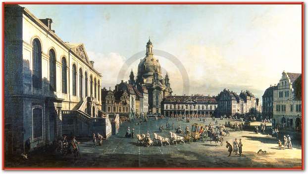 Der Neue Markt in Dresden        von Canaletto