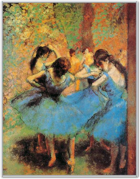 Die blauen Tänzerinnen           von Edgar Degas