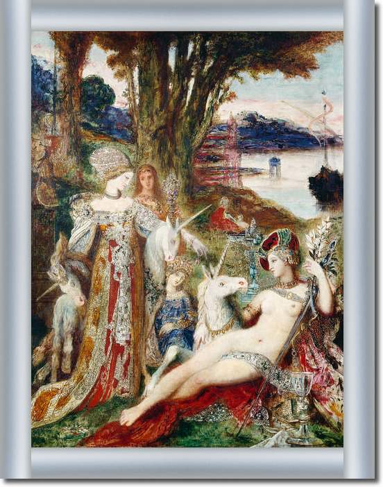 Die Einhörner                    von Gustave Moreau