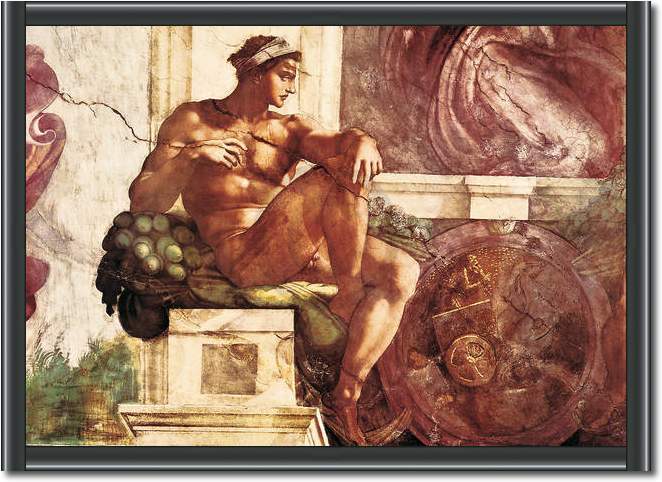 Die Erschaffung der Gestirne     von Michelangelo