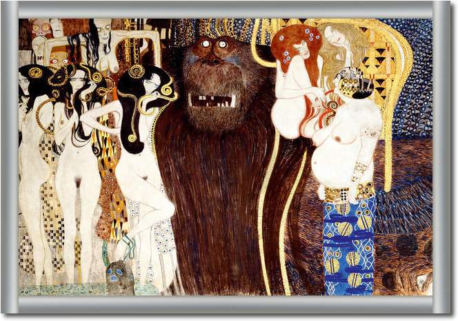 Die feindlichen Gewalten         von Gustav Klimt