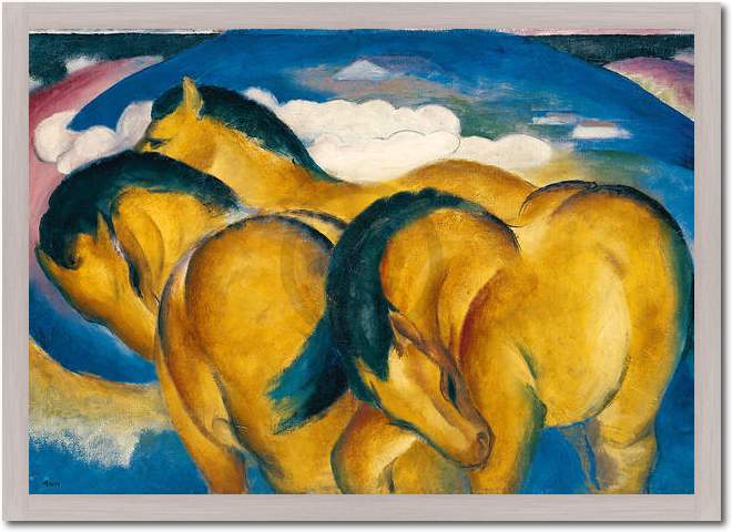 Die kleinen gelben Pferde        von Franz Marc