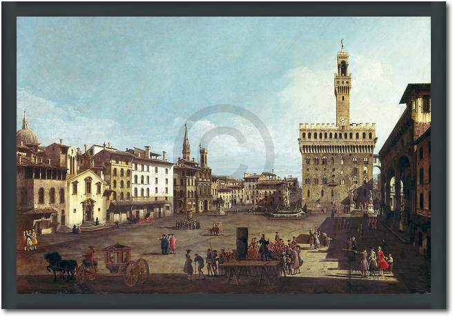 Die Piazza della Signorina in    von Canaletto
