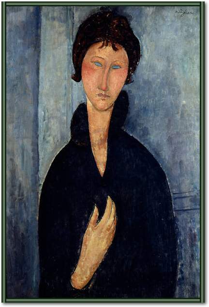 Frau mit blauen Augen            von Amadeo Modigliani