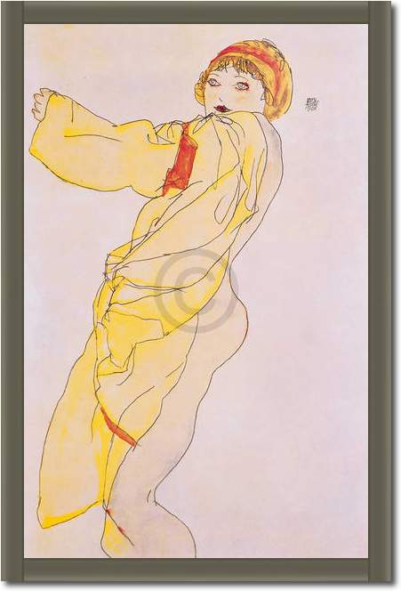 Frau mit Kleid                   von Egon Schiele