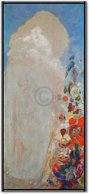 Frauengestalt und Blumen         von Odilon Redon