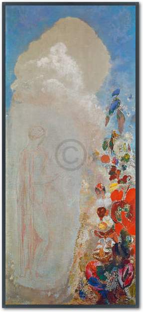 Frauengestalt und Blumen         von Odilon Redon