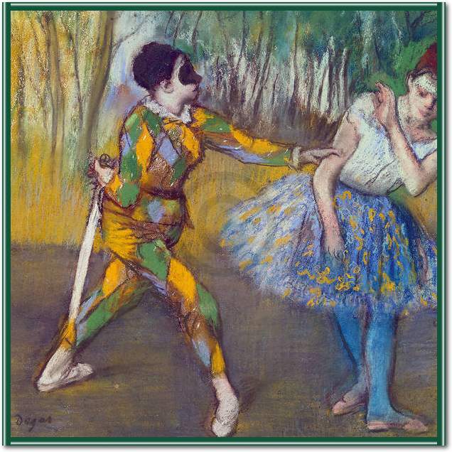 Harlekin und Columbine           von Edgar Degas